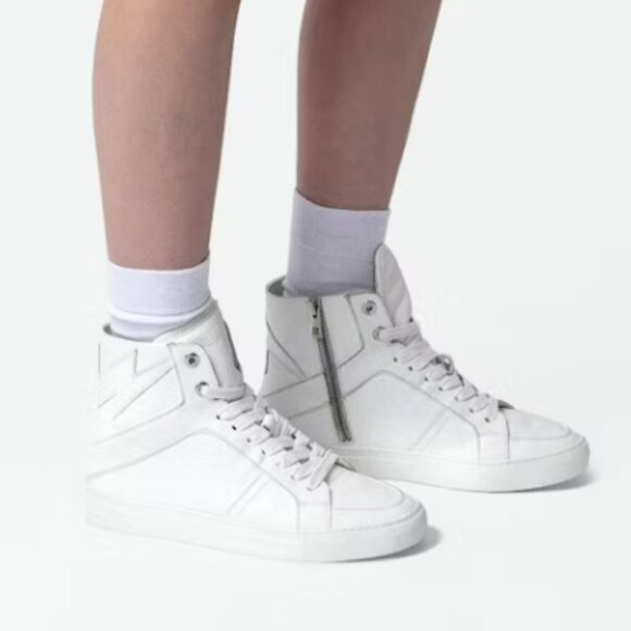 Zadig & Voltaire ZV1747 High Flash Sneakers NEW IN BOX - Picture 1 of 13